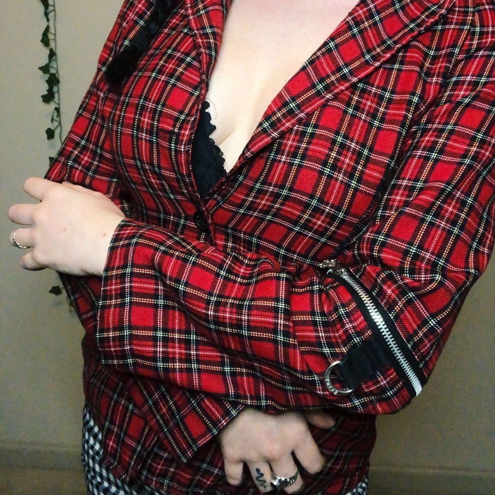 Tripp NYC plaid jacket blazer